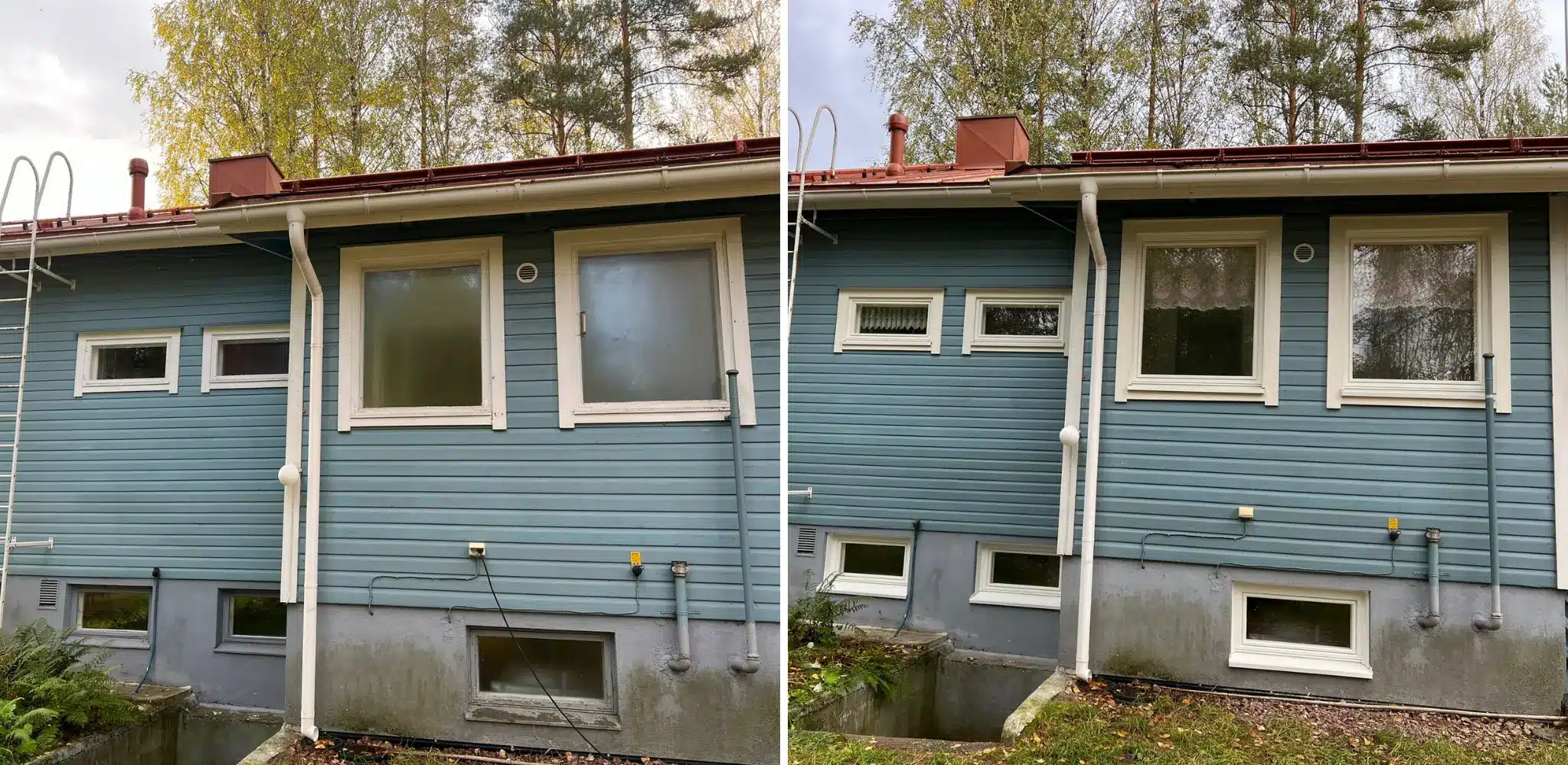 Ikkunaremontti ennen ja jälkeen